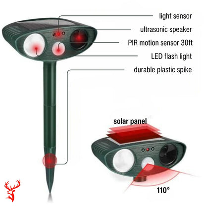 Solar-Powered Ultrasonic Deer Repeller