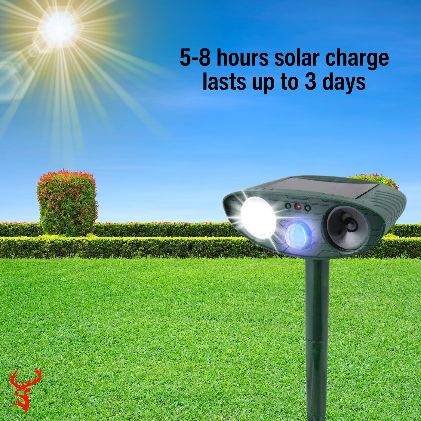 Solar-Powered Ultrasonic Deer Repeller